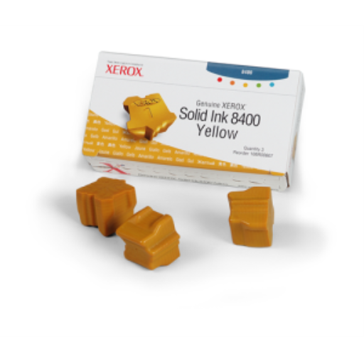 108R00607 Genuine Xerox Solid Ink 8400 Yellow (three Sticks)