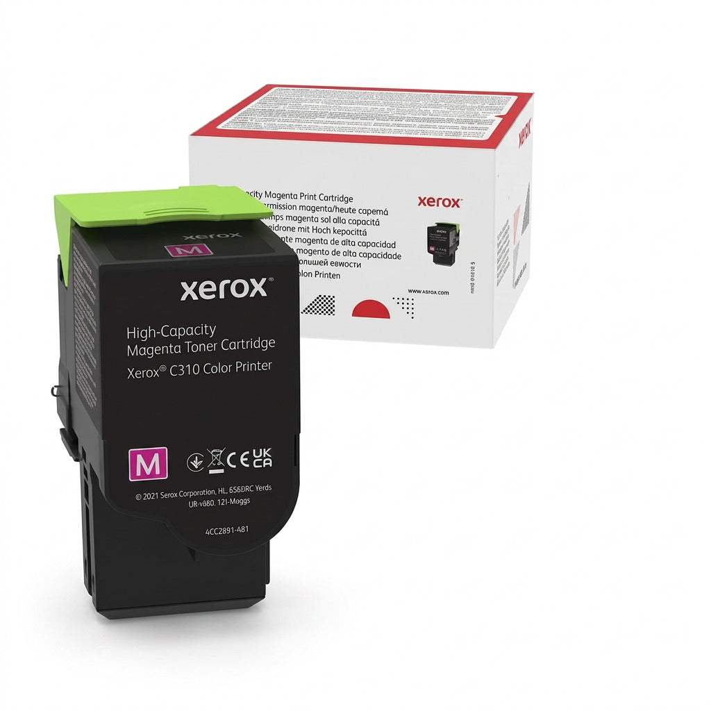 Pure high-resolution hero shot: Genuine Xerox 006R04366 Magenta Toner Cartridge.