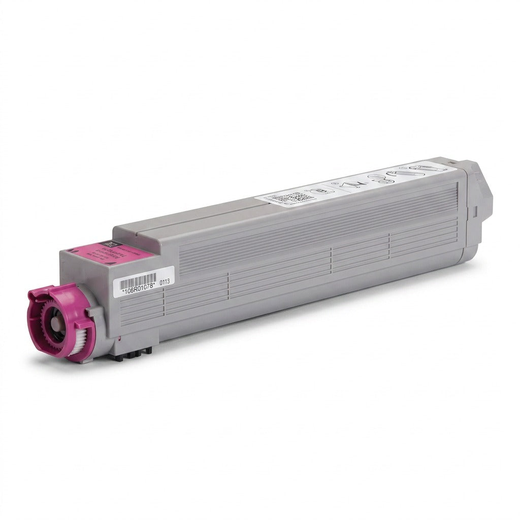 High-resolution hero shot of Xerox 106R01078 Magenta Toner Cartridge.