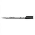 High-resolution hero shot of STAEDTLER Lumocolor non-permanent superfine pen on a pure white background.