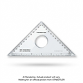 A high-resolution, centered image of a 96408-45BK02 Staedtler 8 inch triangle ruler on a white background.