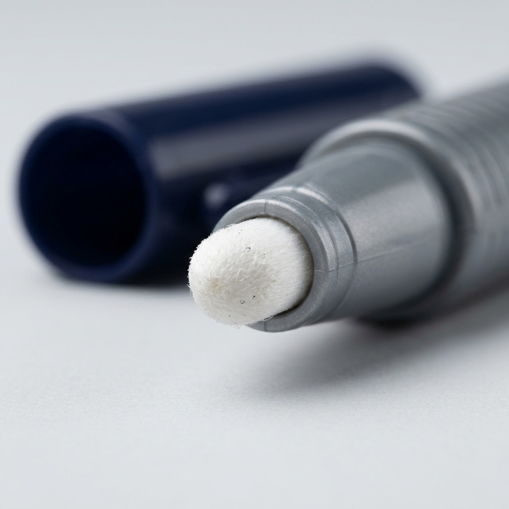Macro view of the precise Staedtler dry-safe pen tip.