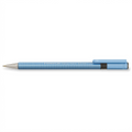 A horizontal, clean product shot of the STAEDTLER Triplus Micro 0.5mm mechanical pencil. The light blue pen feature silver tip, and white grid lines and branding.