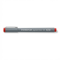 A crisp, pure-white hero shot of the STAEDTLER Pigment Liner 0.5Mm Red, with all original markings.