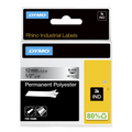 Rhino 1/2" Metallized Perm Label- 12Mm