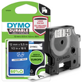 DYMO D1 Durable Labeling Tape for LabelManager Label Makers, Black Print on White Tape, 1/2" W x 18' L, 1 Cartridge