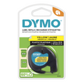 DYMO Labeling Tape for LetraTag Label Makers, Black Print on Yellow Labels, 1/2" x 13-Foot Roll