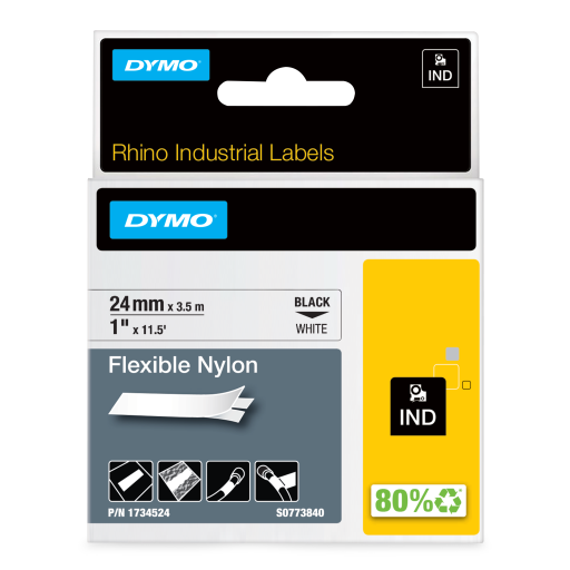 Rhino 1" White Flex Nylon - 24Mm
