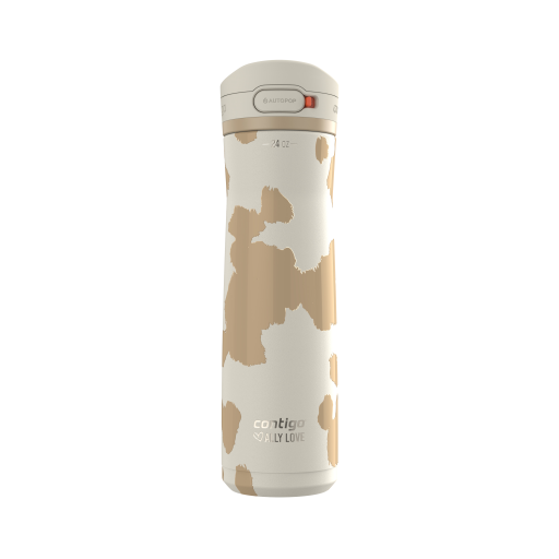 Contigo 2220933 Ally Love Jackson Chill 2.0 Stainless Steel Water Bottle with AUTOPOP Lid ? 24 oz, Oatmilk