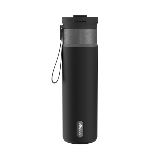 Contigo 2226021 Dual Sip PVD Water Bottle ? 24 oz, Licorice Gunmetal