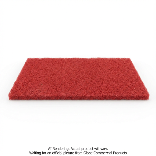 Red Buffing  14"  x 28"  Rectangular Floor Pad