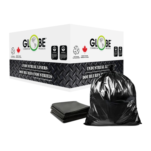 35 X 50" BLACK XSTRONG LLDPE CAN LINER (GARBAGE BAG), CASE OF 100