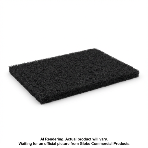 Black Stripping 14"  x 20"  Rectangular Floor Pad