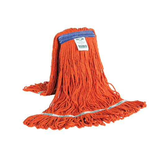Syn-Pro? Synthetic Looped End Wet Mop Narrow Band Orange 16oz Bagged