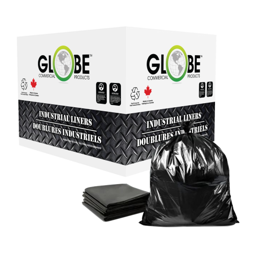 42 X 48" BLACK STRONG LLDPE CAN LINER (GARBAGE BAG), CASE OF 125