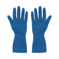 Rubber Gloves Silverlined Blue Medium Extended Cuff- (12 pair)