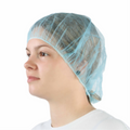 Bouffant Cap/Hairnet Blue Poly 21" (Pack of 100)