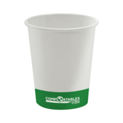 Hot/Cold Compostable Paper Cups - 16oz / White (50 cups Per Pack)