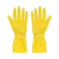 Rubber Gloves Flocklined? Yellow Small Extended Cuff - (12 pairs)