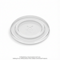 Clear PET Flat Lids with Hole for Clear PET Cold Cups fits 12oz-20oz, sleeve of 50