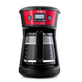 Mr. Coffee 12 Cup Programmable Coffee Maker with Strong Brew Selector, Red