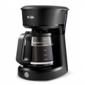 High-resolution hero shot of the Mr. Coffee 12-Cup Switch Coffee Maker in black, on a seamless white background.