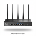 Omada 4G+ Cat6 AX3000 Gigabit VPN Gateway with 4-Port PoE+