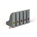 DURABLE VARICOLOR Magazine File Holder, Color Coded Organizer, GRAY/MULTICOLOR - 5 PK
