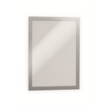 DURABLE Self-Adhesive Magnetic DURAFRAME Document Sign Holder, Letter-Size 8-1/2" x 11", Silver, 2 Pack (476823)