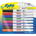EXPO Low Odour Dry Erase Markers, Ultra Fine Tip, Assorted Colours, 8 Count