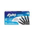 EXPO Wet Erase Marker, Semi-Permanent Markers, Black, Fine Tip, 1 Unit