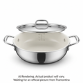 Tramontina 2.7Qt Cov Kadai-Ss Tpc-Cer-Nat-Ark