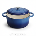 Tramontina Bestow 5.5 Quart Enameled Cast Iron Covered Round Dutch, Gradated Cobalt
