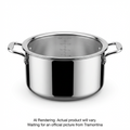 Tramontina Utsava Tri-Ply Clad Stainless Steel Covered Tope Patila, 3.6 qt.