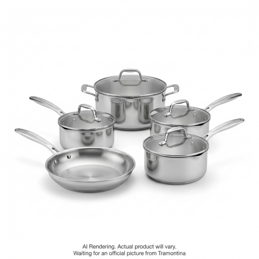 Tramontina Tempo Tri-Ply Base Stainless Steel Cookware Set, 7 Pc