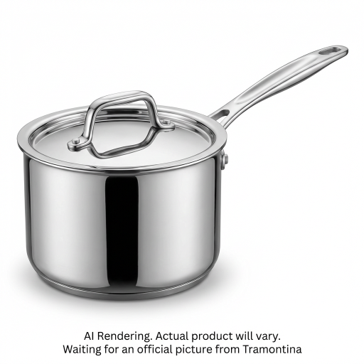 Tramontina Signature Tri-Ply Clad Stainless Steel Covered Sauce Pan, 1.5 qt.
