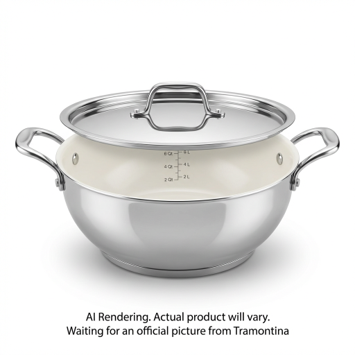 Tramontina 6Qt Cov Kadai-Ss Tpc-Cer-Nat-Ark