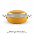 Tramontina Fiora 4.25 Quart Multipurpose Ceramic Nonstick Pan, Marigold