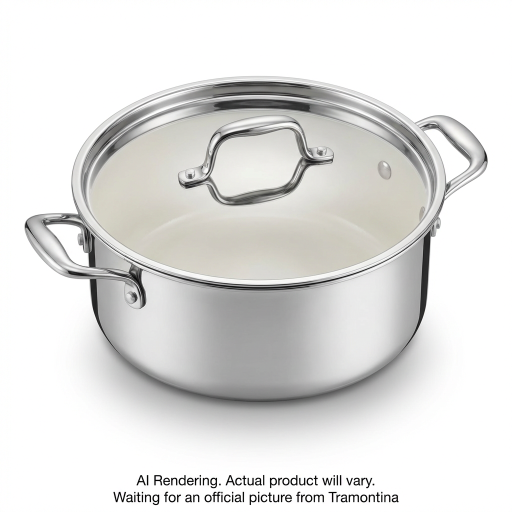 Tramontina 5Qt Cov Casserole-Ss Tpc-Cer-Nat-Ark