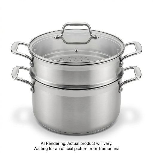 Tramontina 5 Qt Steamer Set - 18/10 Ss - Tri-Ply Ba