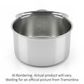 Tramontina Utsava Tri-Ply Clad Stainless Steel Covered Tope Patila, 9.5 qt.