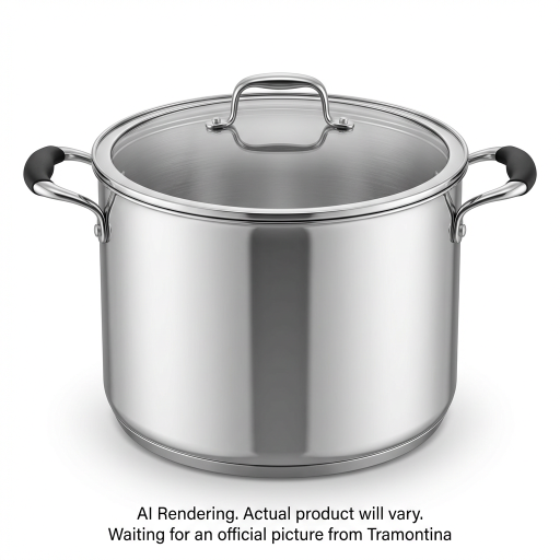 Tramontina 22 Qt Covered Stock Pot - Stainless Stee