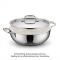 Tramontina 3.75Qt Cov Kadai-Ss Tpc-Cer-Nat-Ark