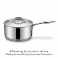 Tramontina Signature Tri-Ply Clad Stainless Steel Covered Sauce Pan, 3 qt.