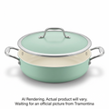Tramontina 4.25Qt Mul Pur Pan-Sil-Cer-Mint-Slvr Hnd