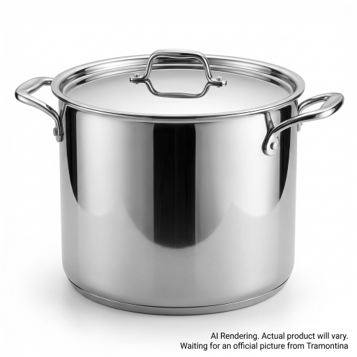 Tramontina Tri-Ply Base Covered Stock Pot, 16 qt