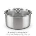 Tramontina Utsava Tri-Ply Clad Stainless Steel Covered Tope Patila, 2.4 qt.