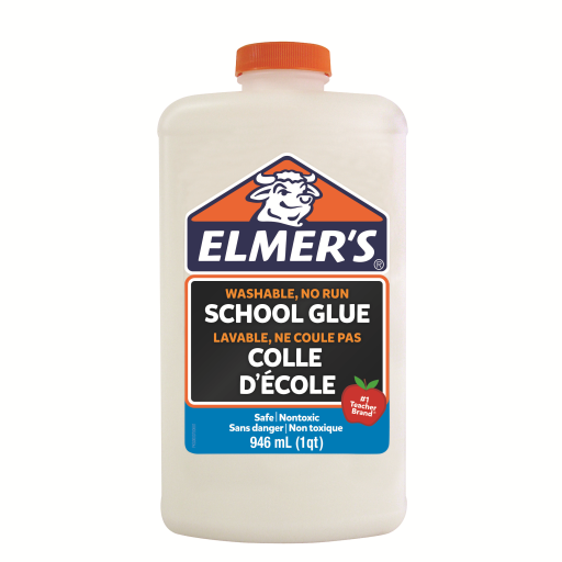 Elmer's Liquid School Glue, Clear, Washable, Great for Making Slime, 946 mL