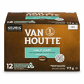 High-resolution e-commerce hero shot of Keurig Van Houtte Half-Caff Medium Roast Coffee, 12 count.