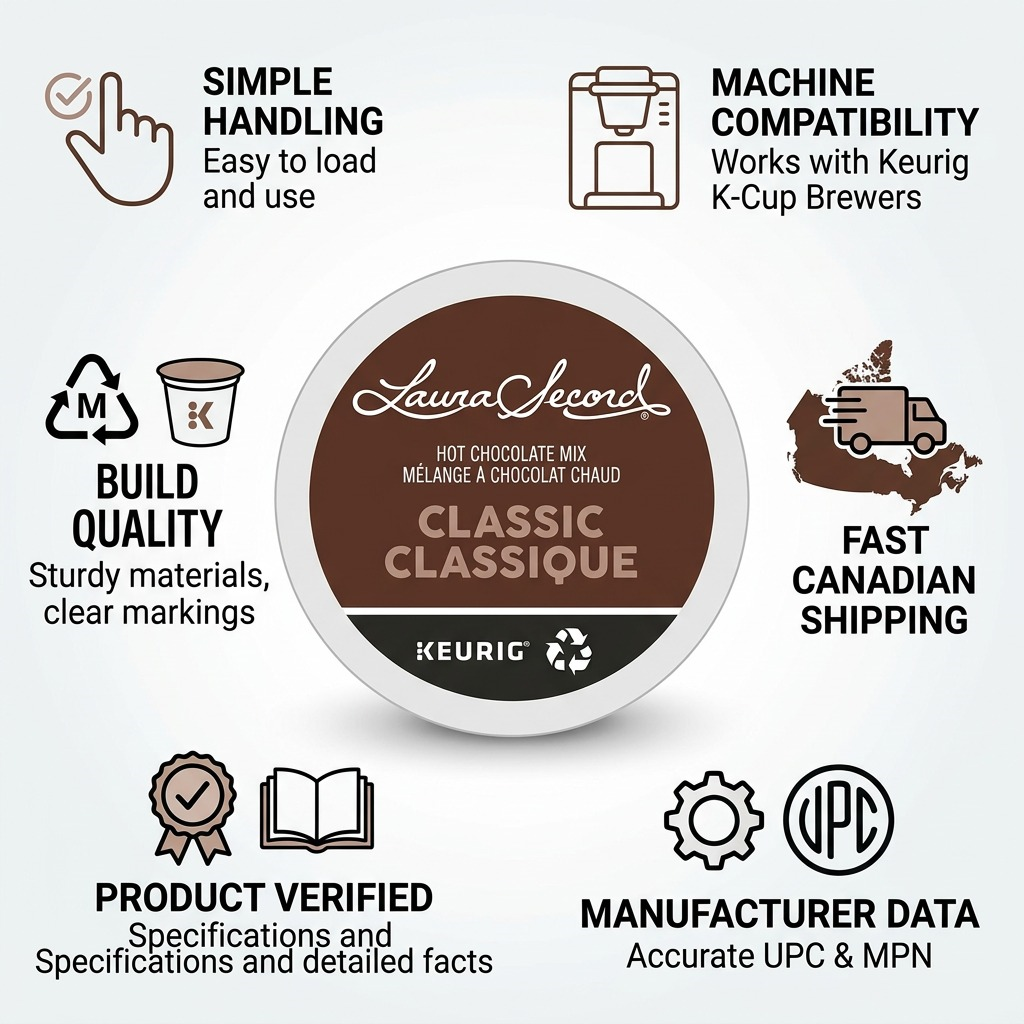 Laura Secord K-Cup trust and authority infographic, with factual verification and shipping cues.